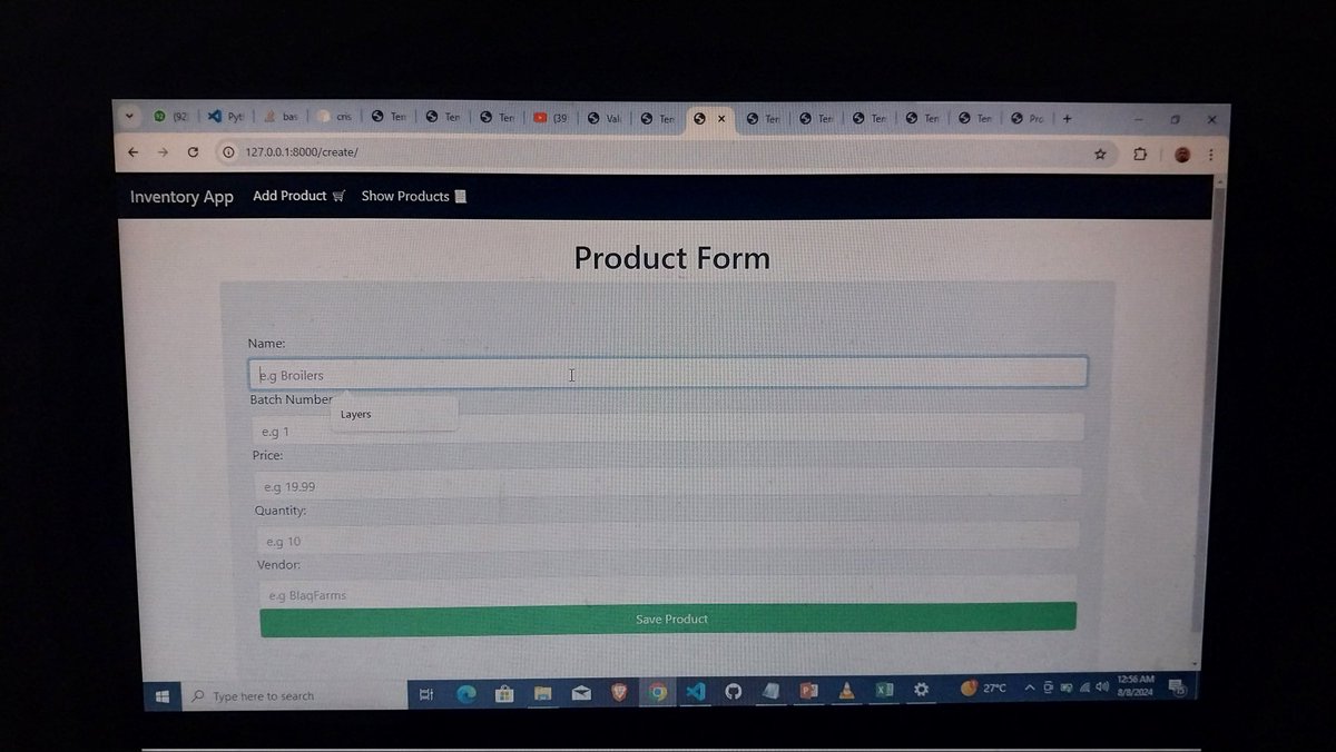 BlaqDevvv's tweet image. 📅Day44#100DaysOfCode 
○BasicsOfDjango 
 (InventoryApp Forms)
●Explored the Forms 
●Created a forms for my inventory App.
#PythonDjango