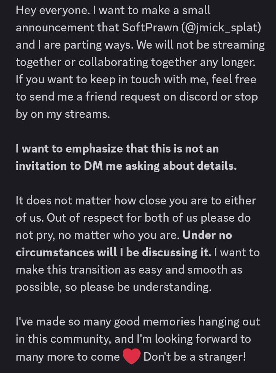 Small announcement, just want to keep my friends &amp; mutuals updated on what is going on with me 👍