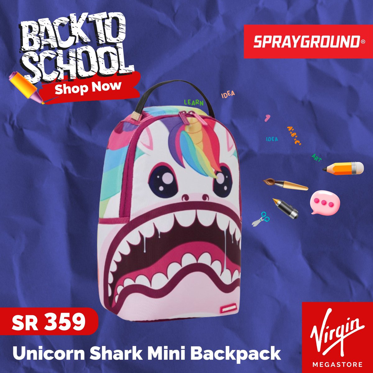 موسم العودة إلى المدرسة ✏️
! استعد للتميز هذا العام مع أساسيات الفصل الدراسي الجديد من فيرجن ميجاستور🤓

🤓School's calling! Get ready to ace this year with fresh, new essentials from Virgin Megastore✏️