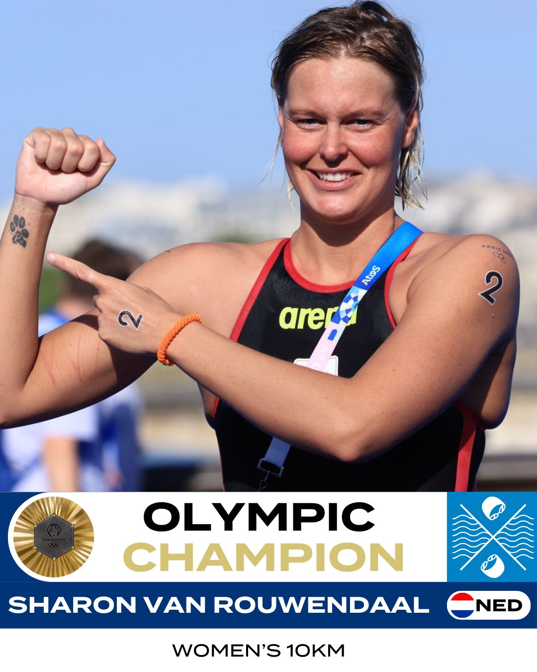 World Aquatics on X: "🇳🇱Sharon VAN ROUWENDAAL is the first female athlete  to win two Olympic gold medals in #MarathonSwimming🤩 Rio 2016 🥇 Tokyo  2020 🥈 #Paris2024 🥇 https://t.co/rcKaOQzy6R" / X