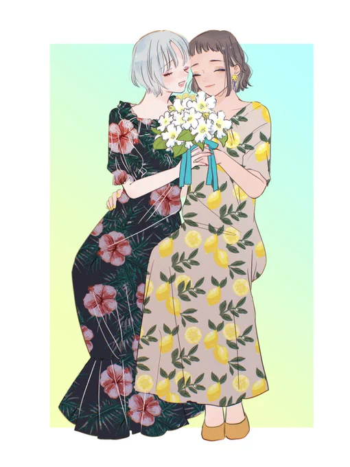 ムームー着てリゾートデートして欲しい夏 #スゥとアメ 