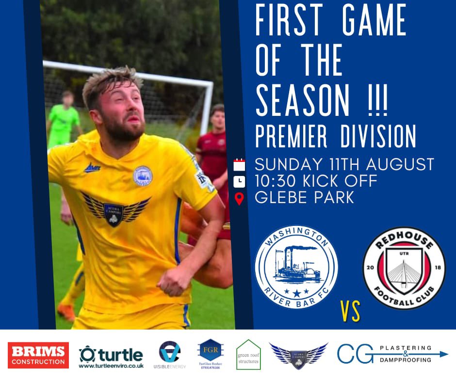FatfieldClubFC's tweet photo. ⚽️⚽️ Next Up ⚽️⚽️
🏆 Sunderland Sunday League Premier Division
🆚 @FcRedhouse
🏟️ (H) Glebe Park, NE38 7AW
🕕 10.30am KO
💙 #UpTheRiver #UTR
Get down and show your support for the lads at our new home Glebe Park, right in the heart of Washington Village 💪 https://t.co/xlGPO8ojqm