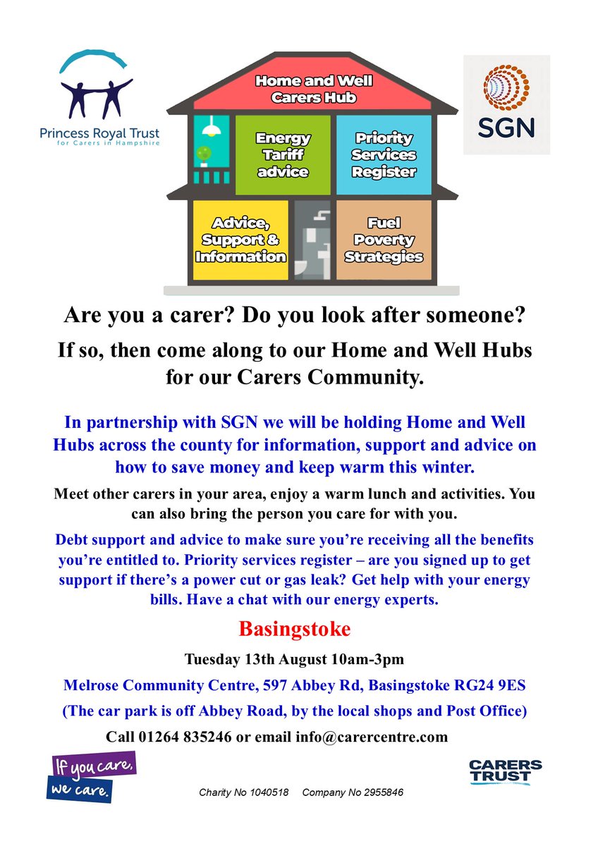 If you are in the Basingstoke area, our SGN hub is coming to you next week. Family and friends will be warmly welcomed🤗
