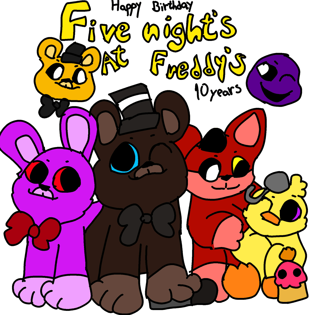 BeeTeeLovee's tweet photo. Happy Birthday Five nights at Freddy's 
And i literally love Into the pit! My favourite game of 2024!!
#FiveNightsAtFreeddys https://t.co/xImlxvVQ5s