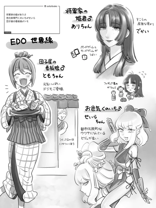 女装男子時代劇っぽい世界線 