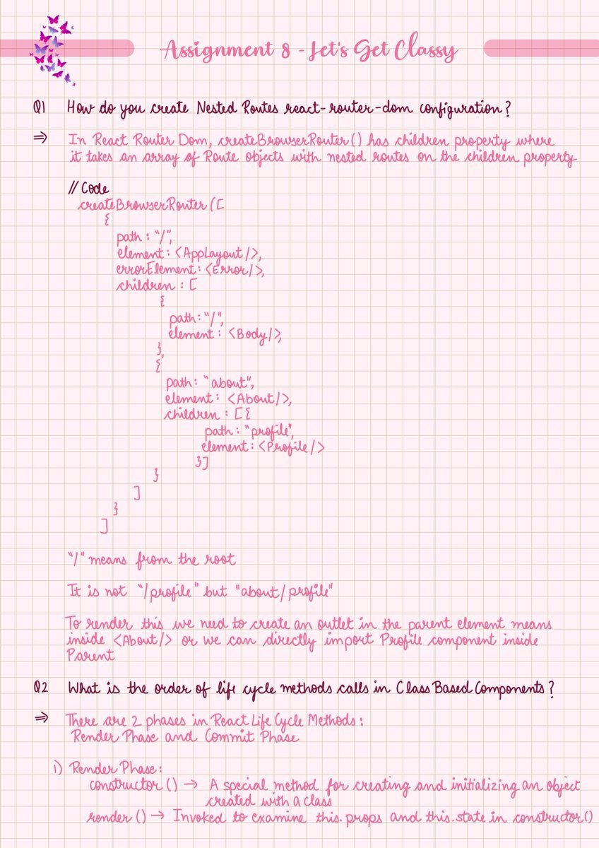 khushijohri01's tweet photo. Namaste React Assignment Episode 8 (Let's Get Classy)

Course - @akshaymarch7

Notes - @khushijohri01

#javascript #react #reactjs #reactdeveloper #frontenddeveloper #developer #developercommunity #developerjourney #reactjsdeveloper #webdevelopment https://t.co/Zzh1FthWIS