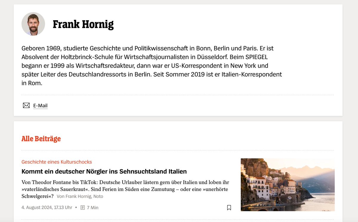 #Turismo: Caro <a href="/frank_hornig/">Frank Hornig</a>, l'#Italia ha davvero tanti problemi, ma i vostri articoli sembrano essere finalizzati solo a cavalcare l'onda delle polemiche. Pensa piuttosto a raccontare #Noto e le bellezze della #Sicilia! Cominciamo a raccontare anche il lato positivo del mondo!