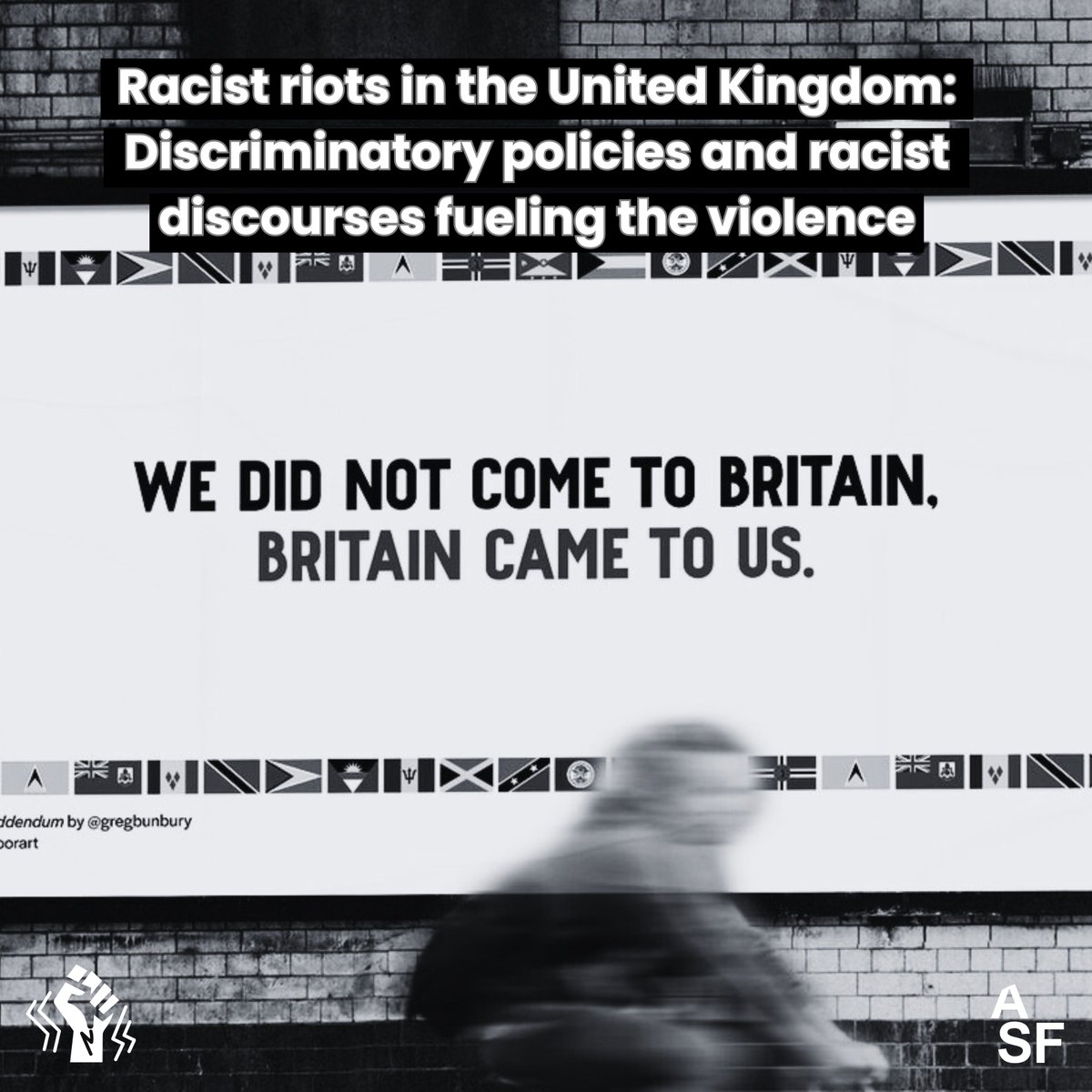 Avocats Sans Frontières (@asf_ngo) on Twitter photo 🇬🇧 ASF shares the concern expressed by European Alternatives, our partner in the #TACKLE project, about the recent racist and anti-migrant violence in the UK.
🗣️ Read EA's press release ➡️ shorturl.at/SWAA8
<a href="/euroalter/">European Alternatives</a>
(1/2) 🇬🇧 ASF shares the concern expressed by European Alternatives, our partner in the #TACKLE project, about the recent racist and anti-migrant violence in the UK.
🗣️ Read EA's press release ➡️ shorturl.at/SWAA8
<a href="/euroalter/">European Alternatives</a>
(1/2)