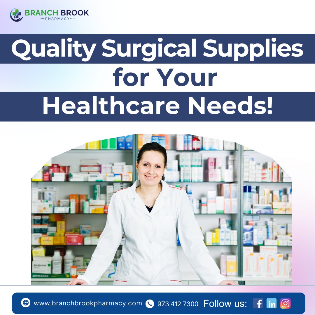 Explore our comprehensive range of #surgicalsupplies at #BranchBrookPharmacy. Whether for professional use  or personal care , find high-quality products that ensure safety and effectiveness. Browse our collection today!

🛒 shorturl.at/3apbA
📍 g.co/kgs/5GDYjMN
