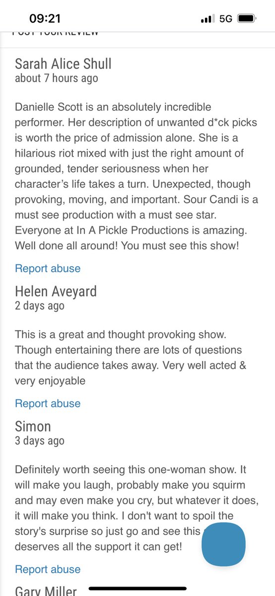 Danielle Scott (@_danielle_scott) on Twitter photo Some more gorgeous audience reviews for Sour Candi. #edfringe would love to get some press in before we finish on Sunday. 1:05 pm every day at The Mash House <a href="/edfringe/">Edinburgh Festival Fringe</a> Some more gorgeous audience reviews for Sour Candi. #edfringe would love to get some press in before we finish on Sunday. 1:05 pm every day at The Mash House <a href="/edfringe/">Edinburgh Festival Fringe</a>