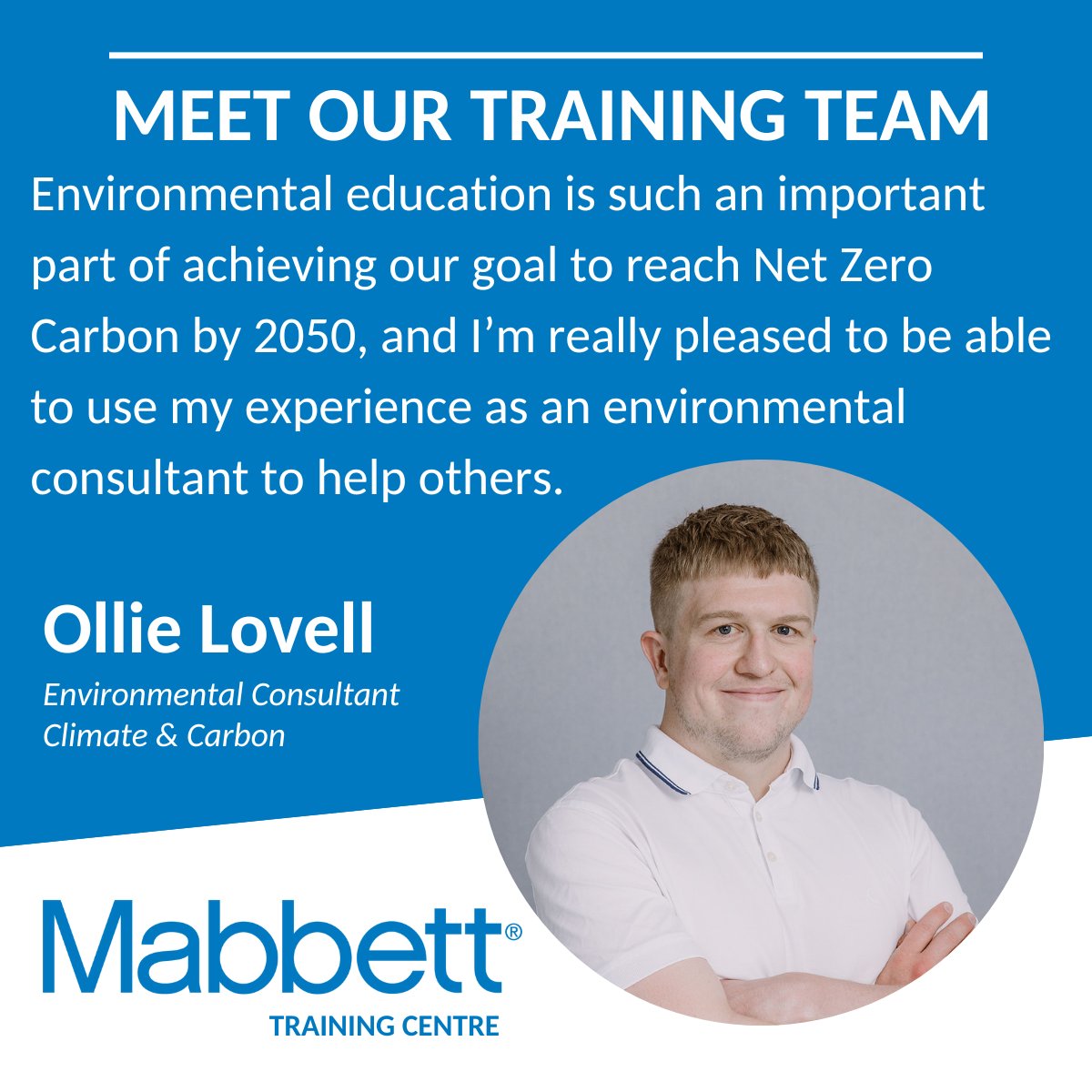 Meet our Environmental Trainers!

Ollie Lovell is an Environmental Consultant in our Climate&amp;Carbon Team as well as a trainer for our Carbon Footprinting and Reporting course. Book our 15th August course today by contacting gep.training@mabbett.eu! 

#CarbonFootprinting