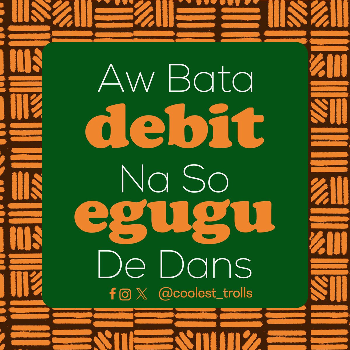 coolest_trolls's tweet photo. Building a strong online presence is very crucial, so do the cool thing and reach out to us today 🙌🏾😎.
Remember, aw bata debit na so egugu de dans 🤩.
#CoolTips
#DigitalMarketing
#CoolTrolls
#SaloneTwitter
#SaloneX https://t.co/kh1fhdhDDT