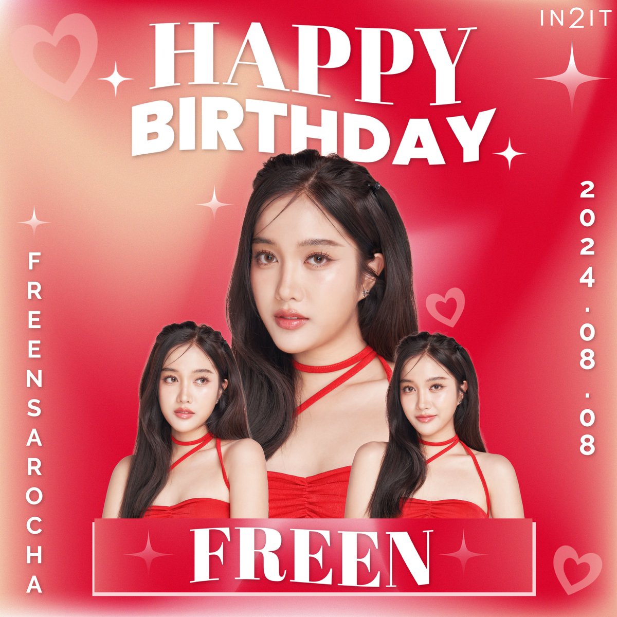 BEST WISHES FOR FREEN SAROCHA 🎂✨ สุขสันต์วันเกิด “ฟรีน สโรชา” พรีเซนเตอร์สาวสวยคนเก่งของ IN2IT นะค้า 🥰💖

#IN2ITThailand
#Freen26thSparkleDay
#srchafreen #GIRLFREEN
#ฟรีนสโรชา