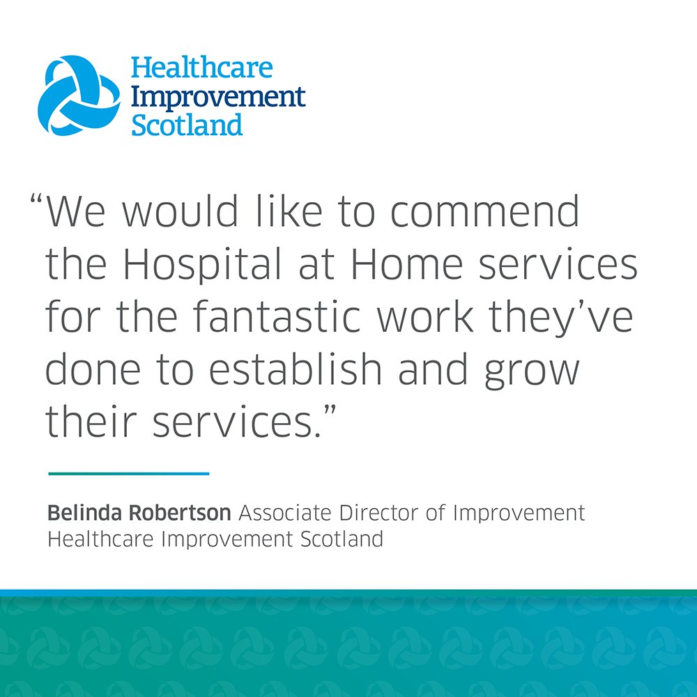 We've published a report on the impact of the national Hospital at Home programme, delivered by Healthcare Improvement Scotland.

To download the report, follow the link in the comments.