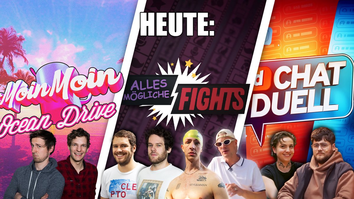 TheRocketBeans's tweet photo. Das volle Entertainment am Freitag. Los geht's um 18 Uhr im #MoinMoin mit @TheKrogmann und @DerReinkor. Um 20 Uhr treten in #AMF dann @Gunnsen, @Pommes_Ruppel, außerdem @niklasvanlipzig & @derdavidmartin von dudes. an. 21:30 stoßen im #Chatduell noch Fabian und @itzjnine dazu! https://t.co/fV5IlyhPzM