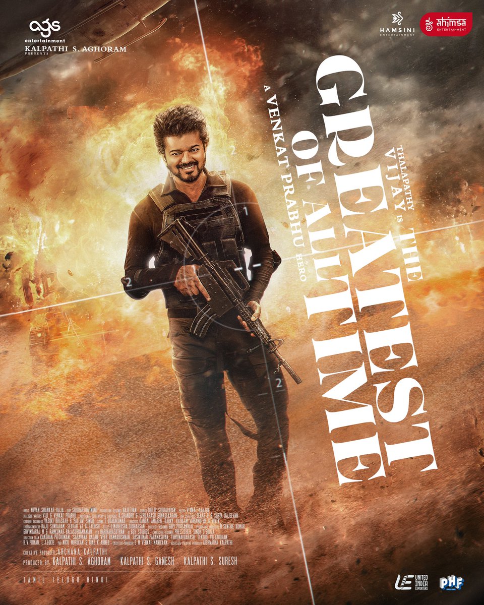 The trailer for #TheGreatestOfAllTime is on its way! For now, all we can say is… VENKAT PRABHU x THALAPATHY 🏆🏆🙇‍♂️🙇‍♂️💥💥