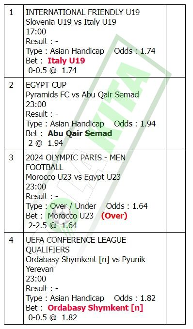 BoncelAkma58296's tweet photo. Prediksi Parlay Hari ini 
WA GRUP : https://t.co/dTUMJ6MKZd 

#bolakita #prediksiparlay #mixparlay #parlaybola #tipster #football #soccer #jp #linkdaftar #situsjudibola https://t.co/sLecnL5efm