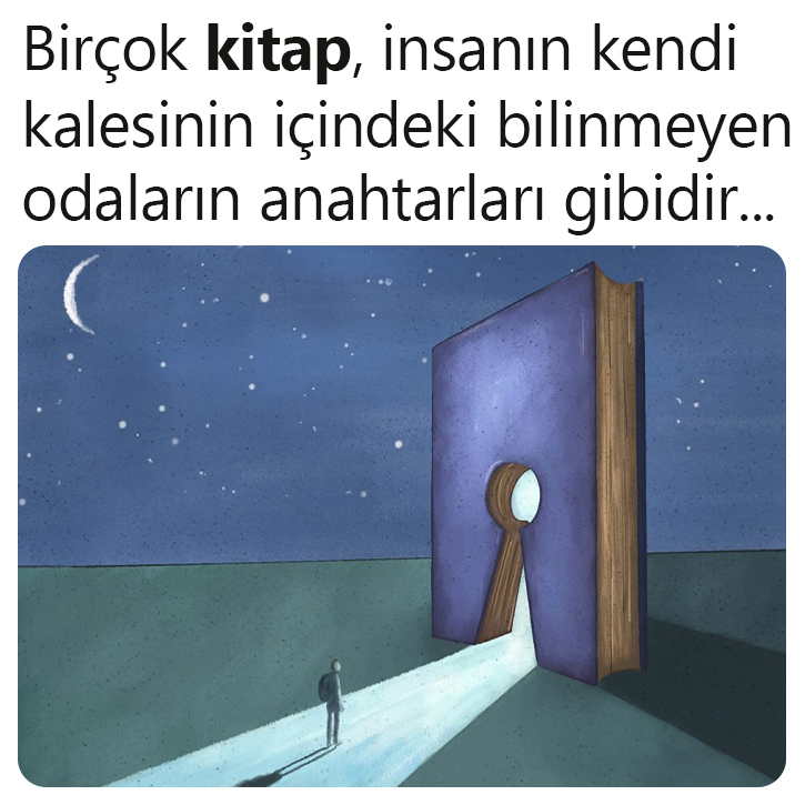 ✍️Birçok kitap, insanın kendi kalesinin içindeki bilinmeyen odaların anahtarları gibidir...

#FranzKafka
#okumak #kitapokumak #editör #kitap #roman #kitapsözleri #kitapseç #kitapseccom