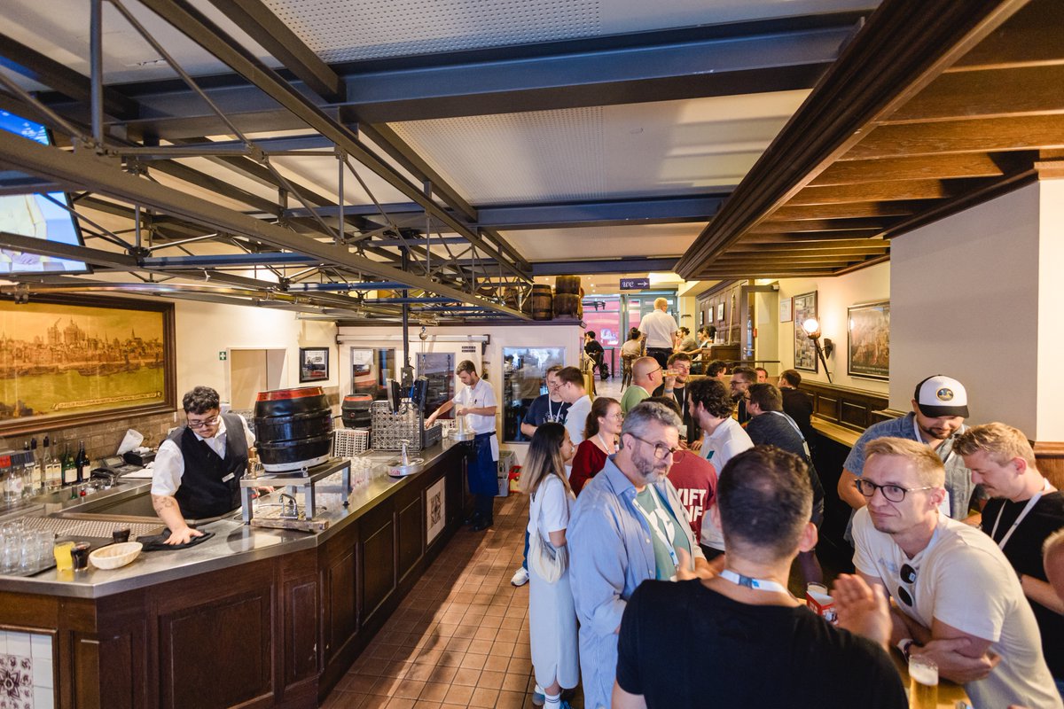 SwiftConf's tweet image. 🎉 Wrapping up an incredible first day at SwiftConf 2024! We enjoyed more fantastic talks on designing app icons, visionOS, and accessibility. Our talk panel with four speakers and our sponsor @auth0 brought insightful discussions on accessibility. We ended the day with Kölsch.…