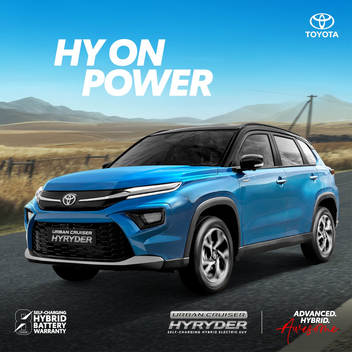 Toyota_India's tweet photo. The Toyota Hyryder is the hybrid choice for those who want it all. For more info, visit: https://t.co/LleCHXmwaR

#ToyotaIndia #ItsHYTime #UrbanCruiserHyryder https://t.co/vtL2gTCkQQ