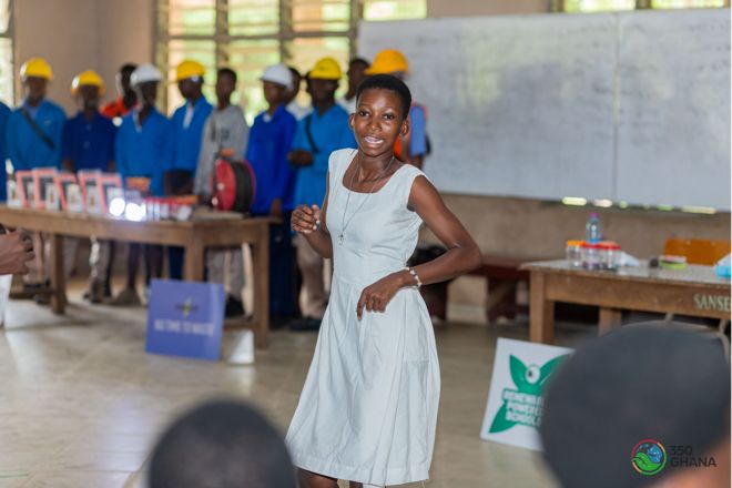 350GROC's tweet photo. Having fun whileβs learning. That is how we engage students in our Renewable Energy for Schools campaign.
#350Ghana #RE4Schools @350 #RE4CC https://t.co/WCPBDnTwza