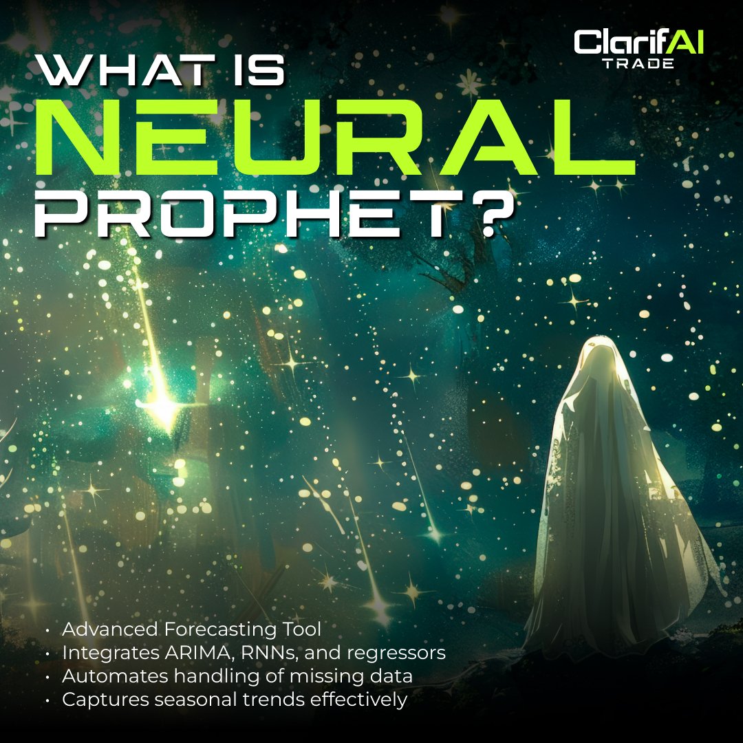 ClarifAI_Trade's tweet image. 🤔 What is Neural Prophet❓

Discover Neural Prophet, an advanced forecasting tool that integrates ARIMA, RNNs, and regressors for accurate market predictions.

linktr.ee/ClarifAI_Trade

#NeuralProphet #AdvancedForecasting #AIAnalytics #ClarifAITrade #MarketInsights #SmartTrading