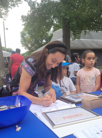 GetNGoodTrouble's tweet photo. At National Night Out -We are a community partner who cares about making our neighborhoods safer. We also registered a first-time voter who is excited to exercise her right to vote.
#goodtroublethinktank #vote #generalelection#johnlewis #firstimevoter #hatch #nestdc https://t.co/98bfr3RIVP