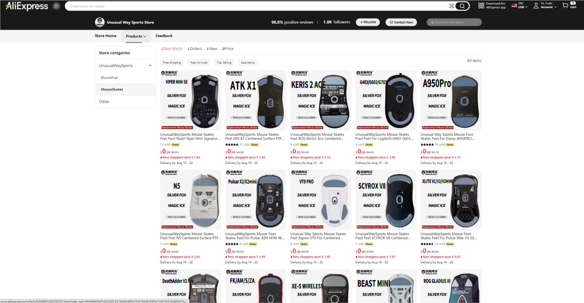 UnwsGear's tweet image. If you want to buy mouse skates, please choose our AliExpress store.
aliexpress.com/store/11015501…