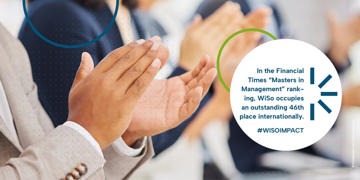 WiSoUniCologne's tweet photo. Great news: The WiSo 💚 occupies an outstanding🔥 46th place internationally🔥 in the Financial Times “Masters in Management” ranking.

Details https://t.co/WraBPYUIBX

#WiSoImpact #MasterInManagement #Ranking #International https://t.co/sBTXQkhoId