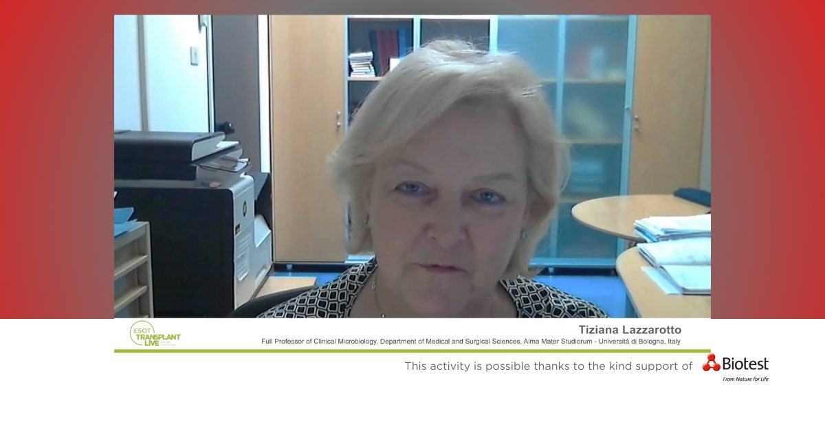 𝗗𝗶𝗮𝗴𝗻𝗼𝘀𝘁𝗶𝗰 𝘁𝗲𝗰𝗵𝗻𝗶𝗾𝘂𝗲𝘀 by Tiziana Lazzarotto from University of Bologna.
🧬 Dive into traditional and advanced testing for HCMV in post-transplant monitoring. 

Learn about Real Time qPCR, CMV DNA quantification, and the impact of new drugs like letermovir and