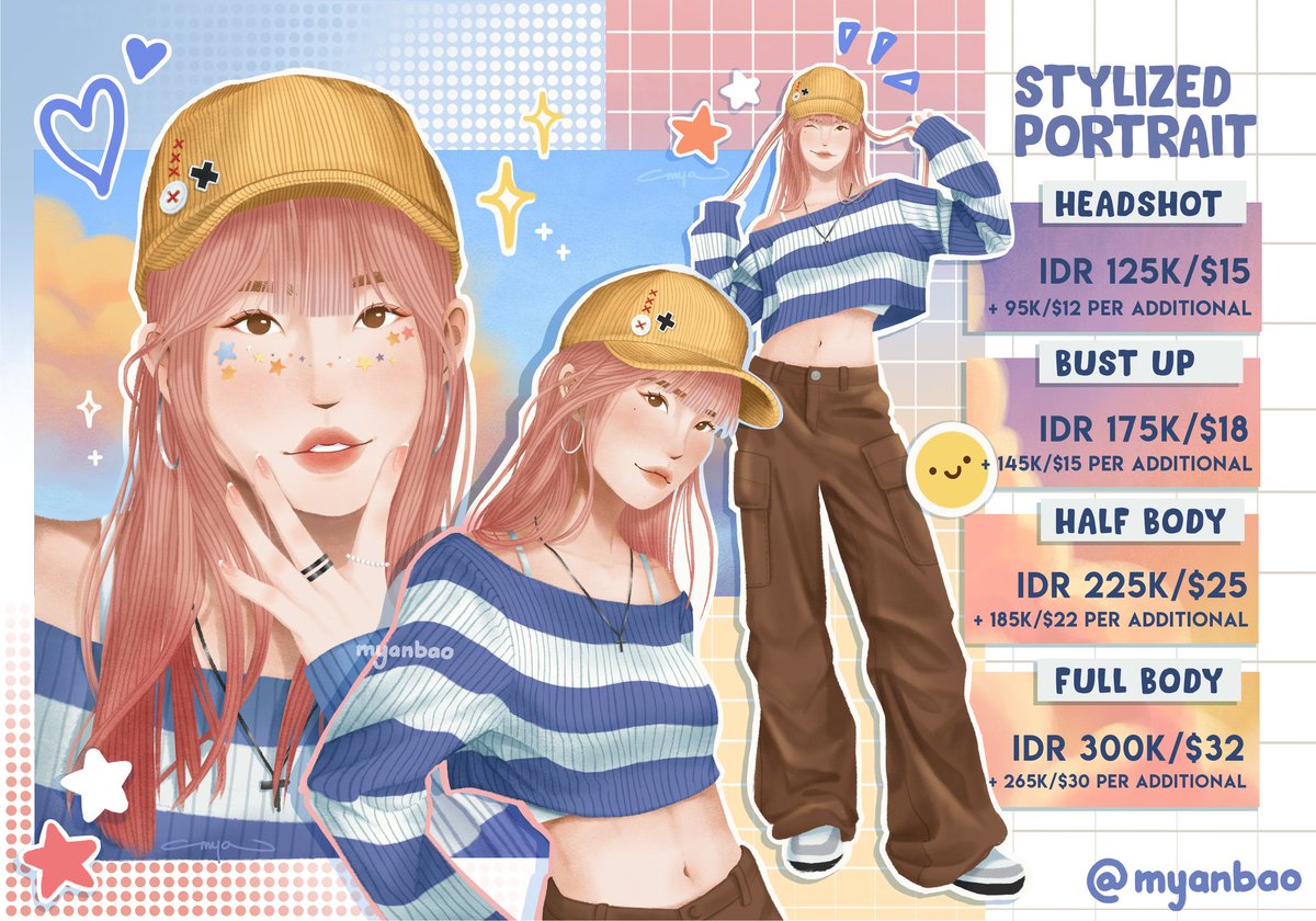 myanbao's tweet photo. OPEN COMMISSION 🌻
[RTs and likes are much appreciated]

Hi, hi! My commissions are open for local 🇮🇩 and international 🌏

Check out the details below,
Feel free to DM me for further inquiries! 🫶

#opencommissions #artcommissions #artidn #zonakaryaid #artistindonesia https://t.co/M2IDnAXqFa