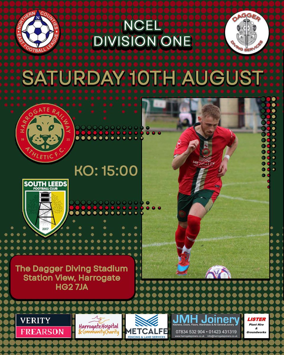 Harrogate Railway Athletic FC (@therailfc) on Twitter photo The Firsts are at home this Saturday vs <a href="/NCEL/">Macron NCEL</a> newcomers @south_leeds1, determined to return to form and get a big 3 points.
Adults £6
Concessions £4
U16s Free The Firsts are at home this Saturday vs <a href="/NCEL/">Macron NCEL</a> newcomers @south_leeds1, determined to return to form and get a big 3 points.
Adults £6
Concessions £4
U16s Free