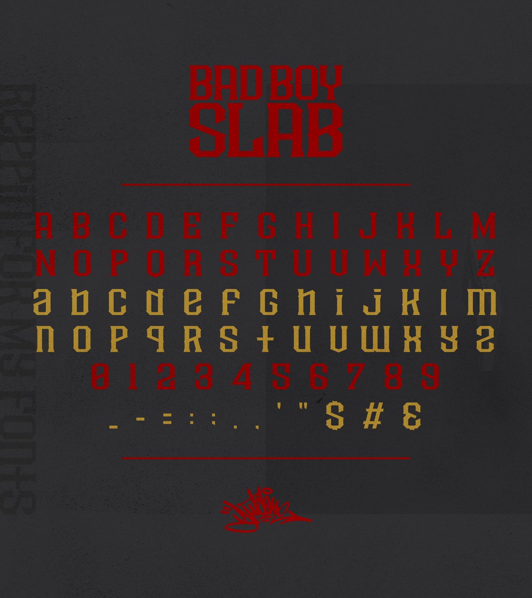 yuta_ptv's tweet photo. #FreeFont [BadBoySlab], which can be used for commercial purposes, is now being distributed! Follow and repost are required.

Free for one month only! After that, the price will be changed to the regular price. If you want to use it, please do so as soon as possible! https://t.co/lb3fKyR1Tz