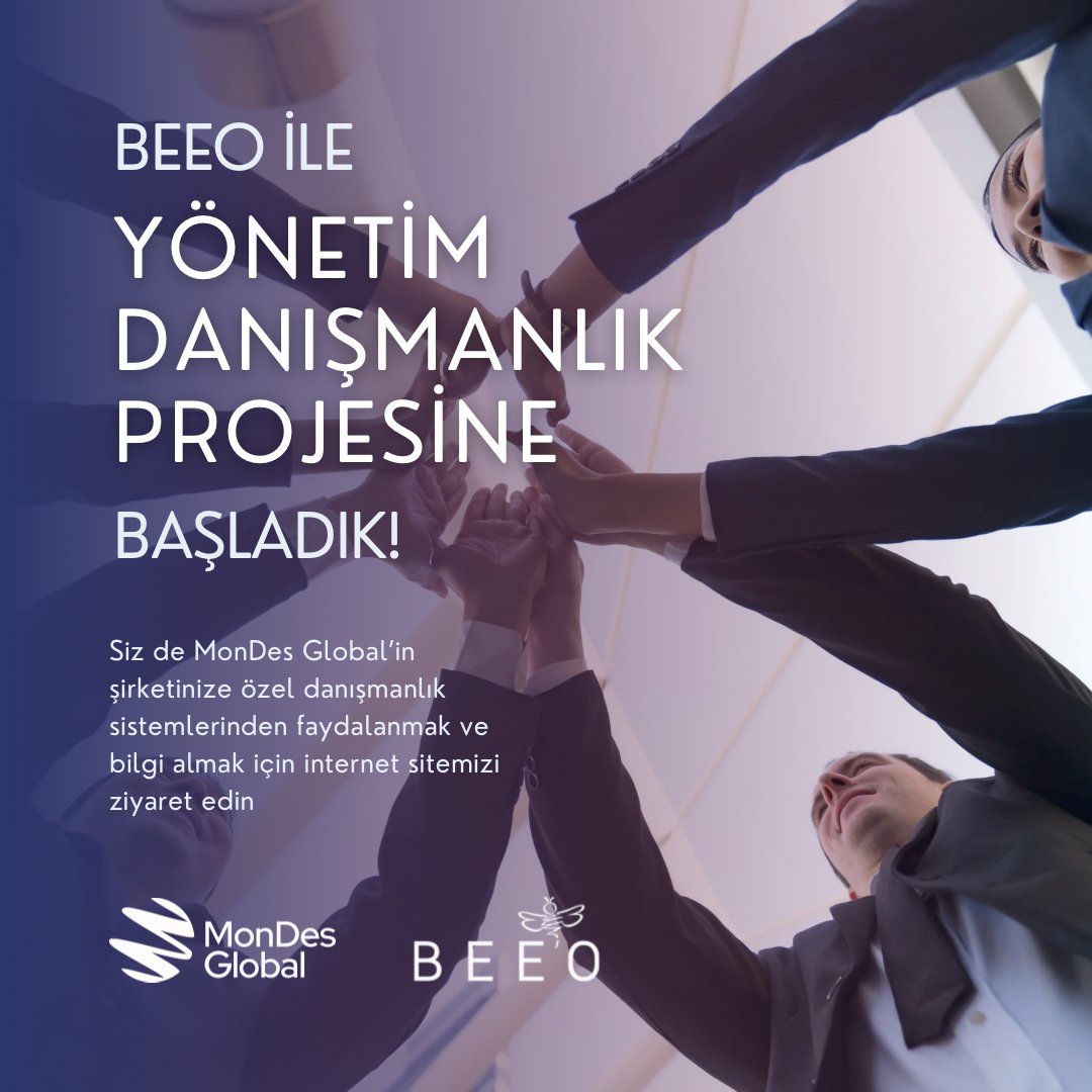 MondesGlobal's tweet photo. MonDes Global olarak, Beeo ile birlikte heyecan verici bir yönetim danışmanlık projesine başladık! 🌟 Bu iş birliği ile Beeo'nun stratejik hedeflerine ulaşmasına ve sürdürülebilir büyümesine destek olmayı amaçlıyoruz.
#Danışmanlık #YeniProje #MonDesGlobal #Beeo #İşBirliği https://t.co/TM4TF07bt8