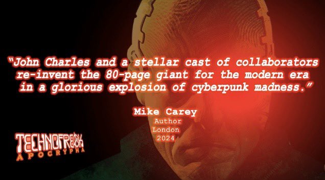MSpencer_Writer's tweet photo. #technofreak #apocrypha Good enough to be endorsed by #mikecarey #indie #indiecomics #comic #comics #bestof2000ad #2000ad #2000adcomics #originalart #originalcomicart #scifi #sciencefiction @johncharlesart @steveyeowellart @frazer_irving #britishcomics #robotcat #cyberpunk https://t.co/ACkUcC8n7N