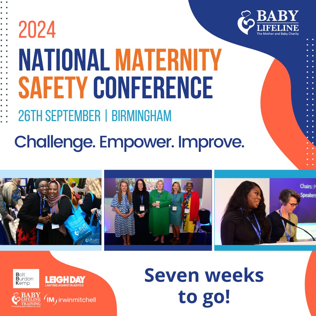 Our National Maternity Safety Conference is just seven weeks away 📣

With all our exhibitors on board and a fantastic list of guest speakers – our fifth annual conference is shaping up to be the biggest one yet.

Join us on Thursday 26th September  👉babylifeline.org.uk/conference-2024