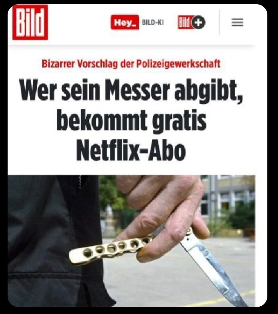 Die Strafen in Deutschland werden immer härter, fast unerträglich. 

Wer Messerattacken gegen Deutsche durchführt, bekommt kein Netflix mehr geschenkt. 

Jetzt zittern die vor Angst. 
.