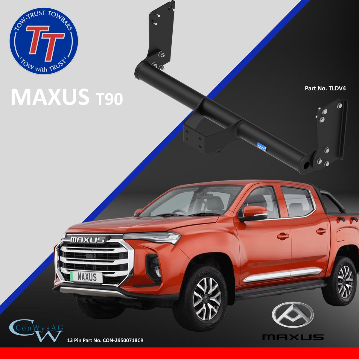 🚨 New Product Launch 🚨
 
We Are Excited To Announce The Launch Of Our Towbar &amp; Vehicle Specific Wiring Kit Range For The Maxus T90 EV 2022>

#TTT #TowTrust #TowingTheNation #TowWithTrust #Camping #Touring #Holiday2024 #Vanlife #Holiday #Towbar #NewRelease #Maux #T90 #Commercial