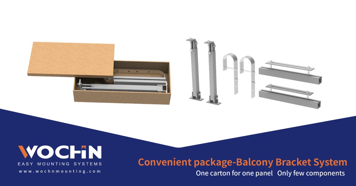 WochnSolarMount's tweet image. #Wochn Hottest Balcony Bracket System in Europe 🗺  

🎈 Easy installation
🎈 Convenient package: One carton for one panel
🎈 Easy to achieve the tilt angle required

#solarbalcony #solarsystem #photovoltaic
#balconybracket #balconysystem #Wochnsolar #Wochnsystem #Wochnbalcony