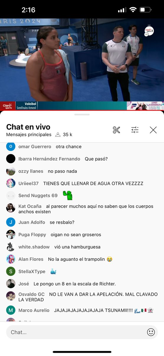 Veldataonly's tweet photo. Yo quiero saber si alguno del chat tiene la condición para mantener aunque sea  equilibrio en el trampolín 👀 #Paris2024 #Aranzavazquez #Olimpiadas2024 https://t.co/7hWvet8z5w