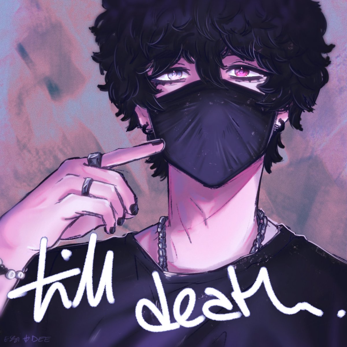 ESSI_DEE's tweet photo. 'till death❤️‍🩹
#happybirthdaycorpse #corpsehusbandfanart 
@CORPSE  @Corpse_Husband https://t.co/9GQY6LaNCR