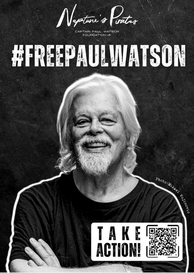 #URGENTISIMO
#SOLIDARIDAD 
Defender la vida de las ballenas no es un delito, es un acto de nobleza del  activista Paul Watson condenado por Japón a 15 años de prisión por enfrentarse a un cazador y a un país que va de bueno y permite la injusticia
Hazlo viral
#FreePaulWatson