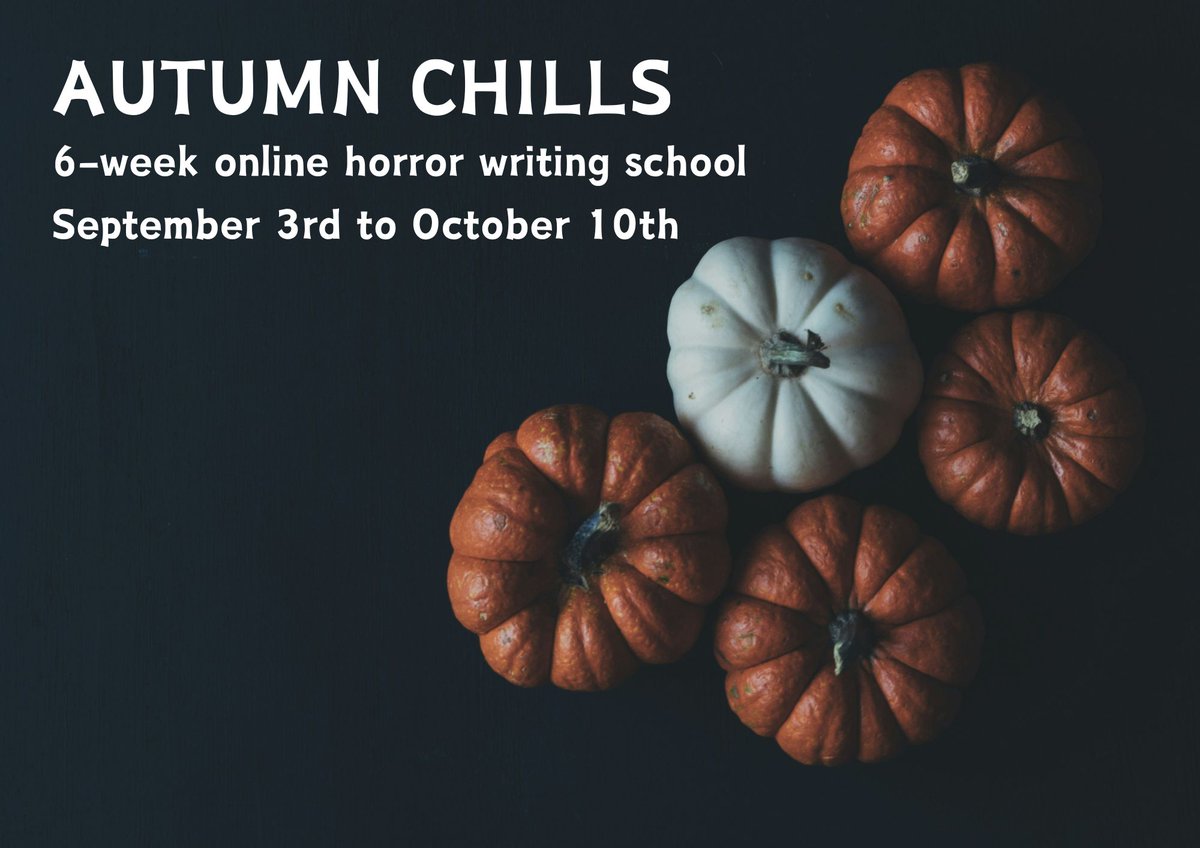 AlexDavis1981's tweet photo. The summer heat has me waiting for some AUTUMN CHILLS - and this six-week horror course will be bringing them this September and October! https://t.co/OMtoOfn5SA #horror #horrorwriting #horrorwriters #horrorfiction #horrorcourse #horrorcourses https://t.co/tbQKhXjcNz