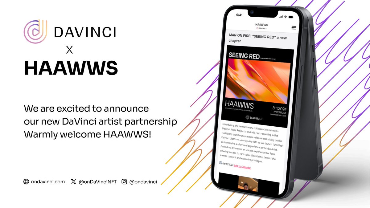 🚀 Exciting News Alert! 🚀

We're thrilled to announce a game-changing partnership between Rose Projects. x DaVinci, with the incredible HAAWWS leading the charge! 
👉bit.ly/3YBmA7d

Boston's rising Hip-Hop sensation, known for his unique style and thought-provoking