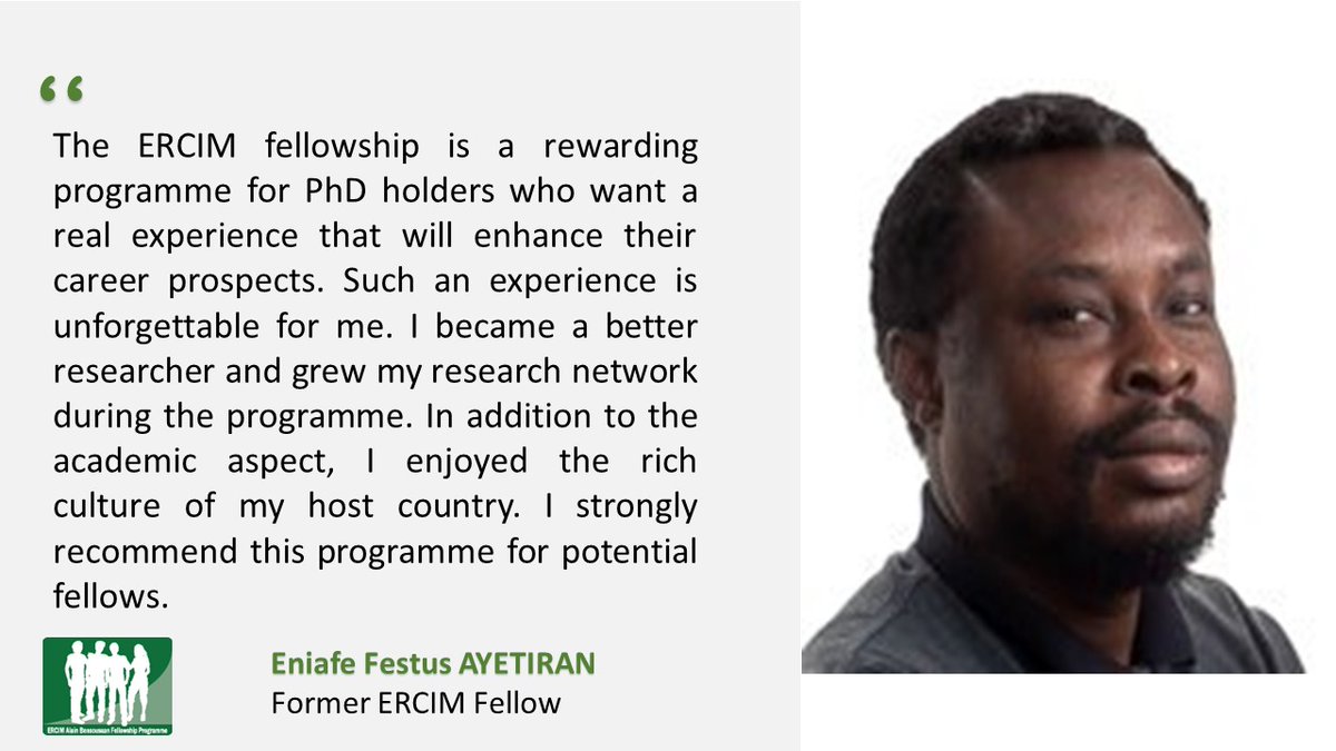 For the April 2024 call, our ERCIM Members funded 6 #postdoc positions in #informatics and #mathematics. Today, a new round is open.
👉 Apply at fellowship.ercim.eu and join us!
Deadline: 30/09/2024.
Please RT!