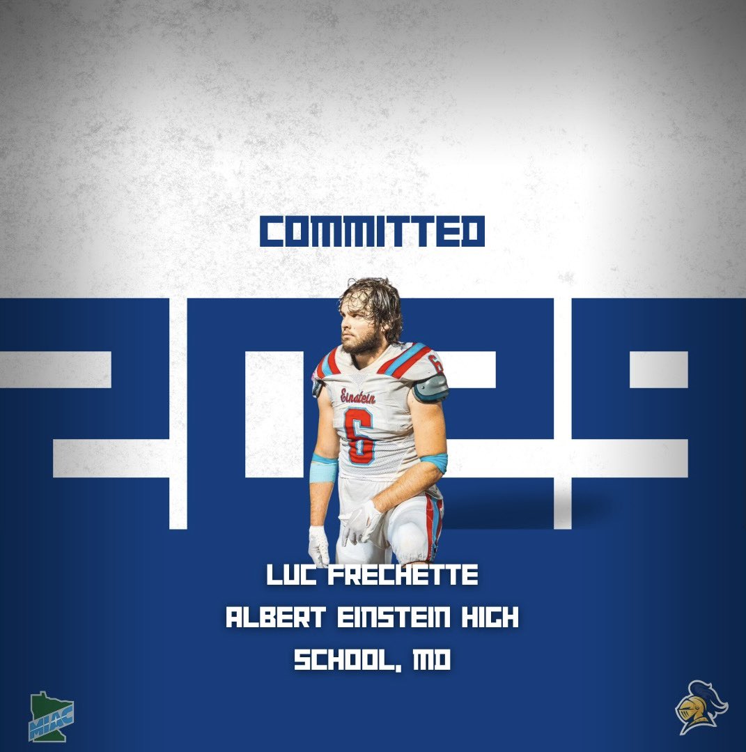 lucfrechette26's tweet image. I’m super hyped and blessed to announce that at this time I am verbally committed to spending my next four years at Carleton College! Thanks to God and all Coach’s / Family supporting me!
@AB_balogh @CarletonFB @CoachLeeXiong @CoachJournell @CoachKent56 
#KeepStackin