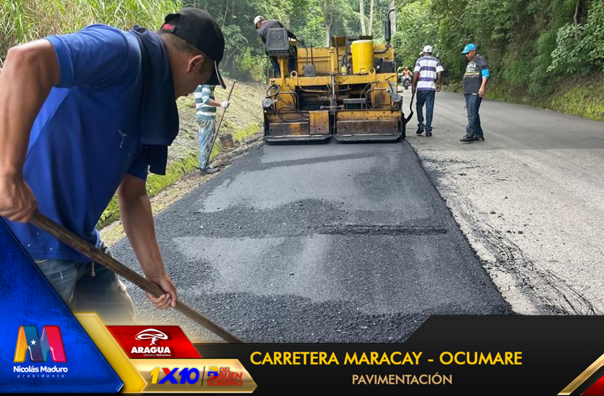 viasdearaguas's tweet photo. 📸🚧Seguimos realizando acciones necesarias con el 1x10 del buen gobierno, pavimentación de la Carretera #Maracay #Ocumare con la aplicación de 120 toneladas.
#PuebloSonrienteYEnPaz 🇻🇪
El progreso vial es el progreso de todos.
@NicolasMaduro @Soykarinacarpio @VTVcanal8 @_Vpsops https://t.co/GhAN2p44RB