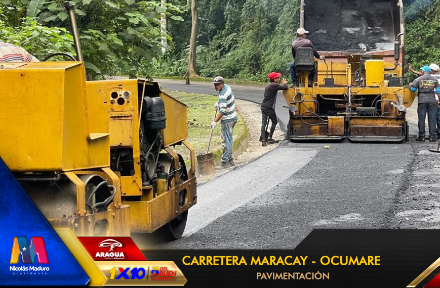 viasdearaguas's tweet photo. 📸🚧Seguimos realizando acciones necesarias con el 1x10 del buen gobierno, pavimentación de la Carretera #Maracay #Ocumare con la aplicación de 120 toneladas.
#PuebloSonrienteYEnPaz 🇻🇪
El progreso vial es el progreso de todos.
@NicolasMaduro @Soykarinacarpio @VTVcanal8 @_Vpsops https://t.co/GhAN2p44RB