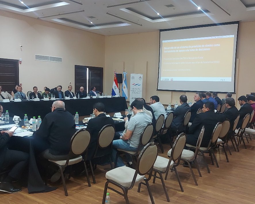 SHN_Argentina's tweet photo. El día 6 de agosto se realizó la 6ta Reunión Plenaria del Grupo Encarnación en la ciudad de Encarnación-Paraguay donde el SHN expuso sobre los avances en la recopilación de información hidrográfica necesaria para la elaboración de la cartografía náutica oficial del Alto Paraná. https://t.co/E7uhwF60EO