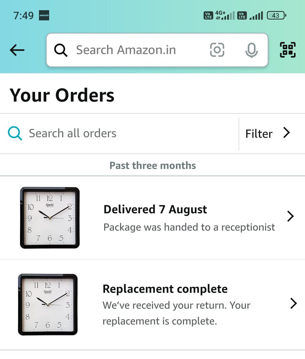 83_sanjay's tweet photo. @amazonIN how your team is starting to fool the costumer neither I had received the replacement or they had not picked up the damage clock who updated the status serious concern making me fool since Last 2days https://t.co/NUTROqCWrG